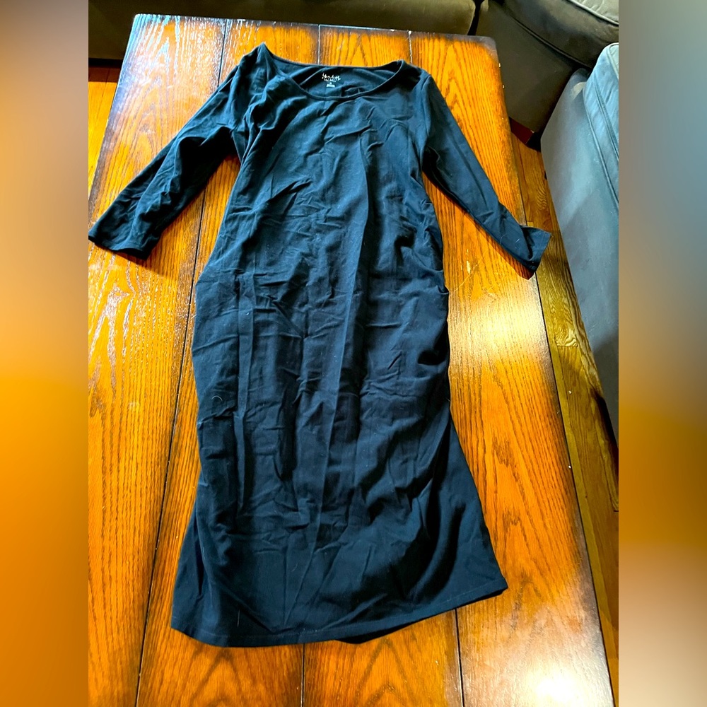 Black bodycon maternity dress